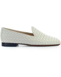 Doucal's - Schoenen ,Wit ,Leer Crème Geweven Leren Loafer - Lyst