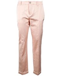 Guess - Broeken ,Roze ,Spandex Casual Stretch Viscose Spandex Broek - Lyst