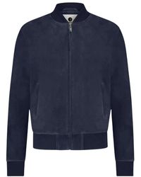 Alter Ego - Michael Suede Bomber Jacket - Lyst