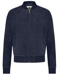Alter Ego - Michael Suede Bomber Jacket - Lyst