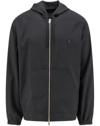 Givenchy - Hoodies & Sweatvesten ,Zwart ,Wol Zwarte Rits Jas 4G Detail - Lyst