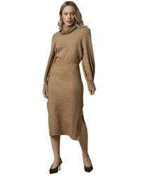 Kocca - Elegante Capsule Jurk Met Unieke Details - Lyst