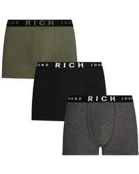 John Richmond - Ondergoed ,Veelkleurig ,Katoen Tripack Boxer Low Waist - Lyst