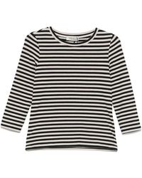 Max Mara - Gestreiftes Crew Neck Langarm T-Shirt - Lyst
