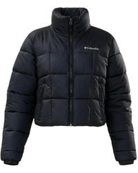 Columbia - Fitness ,Zwart ,Polyester Puffect Iii Cropped Jacket - Lyst