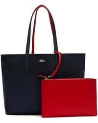 Lacoste - Krokodil Metall Schultertasche - Lyst