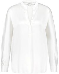 Vince - Seidenbluse mit versteckter knopfleiste - Lyst