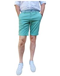 Mason's - Korte Broeken ,Groen ,Katoen Stijlvolle Chino Bermuda Shorts - Lyst