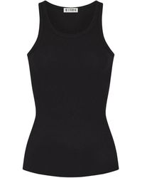ÉTERNE - Tops ,Zwart ,Katoen Sleeveless Crewneck Top - Lyst