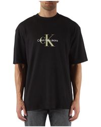 Calvin Klein - Oversized baumwolle logo print t-shirt - Lyst