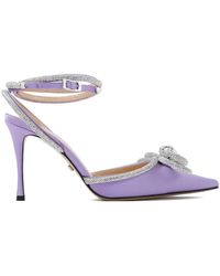 Mach & Mach - Lavendel satin doppelbogen high heels - Lyst