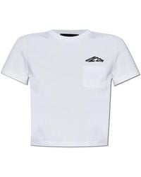 DSquared² - Tops ,Wit ,Katoen T-Shirt Met Logo - Lyst