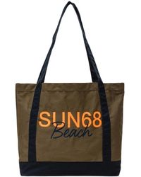 Sun 68 - Dunkelgrüne Militär Canvas Tote Bag - Lyst