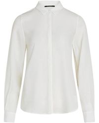 Bruuns Bazaar - Overhemden ,Wit ,Zijden Overhemd Snow Elegant Lange Mouw - Lyst