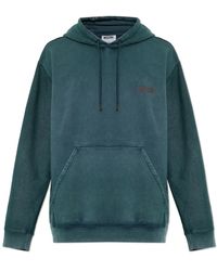 Moschino - Hoodies & Sweatvesten ,Groen ,Katoen Hooded Sweatshirt - Lyst