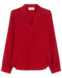 iBlues - Overhemden ,Rood ,Nasco Blouse - Lyst