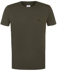 C.P. Company - Schwarzer kaffee goggle hood jersey tee - Lyst