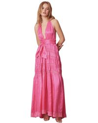 LoveShackFancy - Vendima Halter Maxi Dress - Lyst