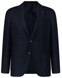 Lardini - Wollblazer mit strukturierter oberfläche - Lyst