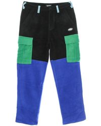 RIPNDIP - Broeken ,Veelkleurig ,Polyester Kleur Blok Fleece Cargo Broek - Lyst
