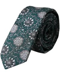 Dolce & Gabbana - Bloemige Slim Stropdas Modelbloemig - Lyst