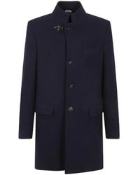 Fay - Jassen ,Blauw ,Wol New Duty Coat - Lyst