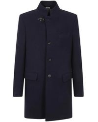 Fay - Jassen ,Blauw ,Wol New Duty Coat - Lyst