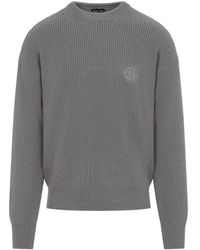 Giorgio Armani - Trui Met Ronde Hals En Ribbelstructuur - Lyst