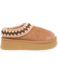 Mou - Platform Clog Suede Leather - Lyst
