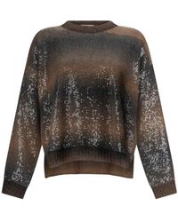 Liu Jo - Truien & Vesten ,Bruin ,Pailletten Trui Met Pailletten - Lyst