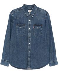 Levi's - Overhemden ,Blauw ,Denim Barstow Western Denim Shirt - Lyst