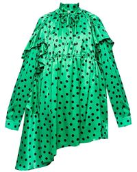 Balenciaga Zijden Jurk - Groen