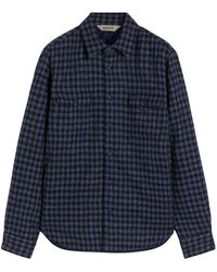 Aspesi - Jassen ,Blauw ,Wol Camicia Doppia Ce 27 - Lyst