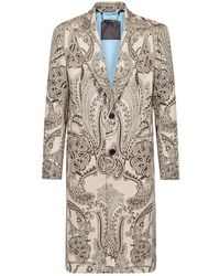 Philipp Plein - Jassen ,Wol Coat Long Paisley - Lyst