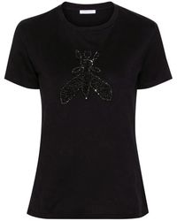 Patrizia Pepe - Camiseta bordada con diseño `fly` - Lyst