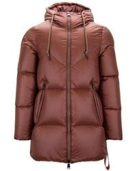 AFTER LABEL - Jassen ,Rood ,Korte Donsjas Met Hoge Kraag - Lyst
