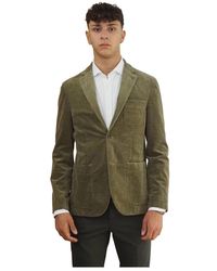 AT.P.CO - Jassen ,Groen ,Katoen Groene Modder Velvet Jas - Lyst