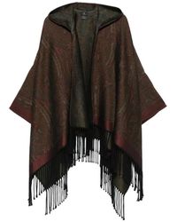 Etro - Jassen ,Bruin ,Capuchon Cape - Lyst