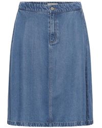 Cream - Rokken ,Blauw ,Denim Seoul Mid Denim Rok - Lyst