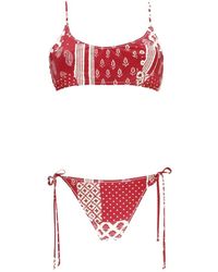 Mc2 Saint Barth - Patch Bandeau Bikini Set - Lyst