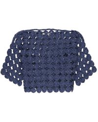 Antonelli - Blauer strickpullover mit pailletten - Lyst