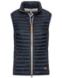 Camel Active - Jassen ,Blauw ,Polyester Gewatteerd Vest - Lyst