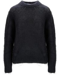DSquared² - Truien & Vesten ,Zwart ,Wol Mohair Blend Trui Met Lange Mouwen - Lyst