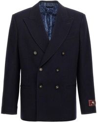 Etro - Double-Breasted Cashmere Blazer - Lyst