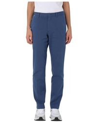 HUGO - Slimfit Stretch Baumwollhose Blau - Lyst