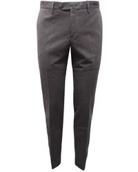 PT01 - Broeken ,Grijs ,Slim Fit Stretch Broek - Lyst