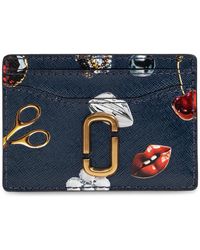 Marc Jacobs - Accessoires ,Blauw ,Leer Leren Kaarthouder - Lyst