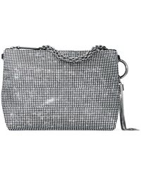 Jimmy Choo - Schwarze Wildleder-Tasche Mit Glitzer - Lyst