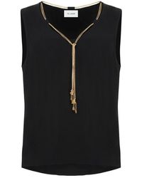 St. John - Crêpe Bluse - Lyst