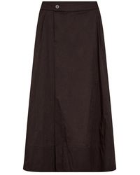 co'couture - Rokken ,Bruin ,Cottoncc Crisp Midi Rok - Lyst